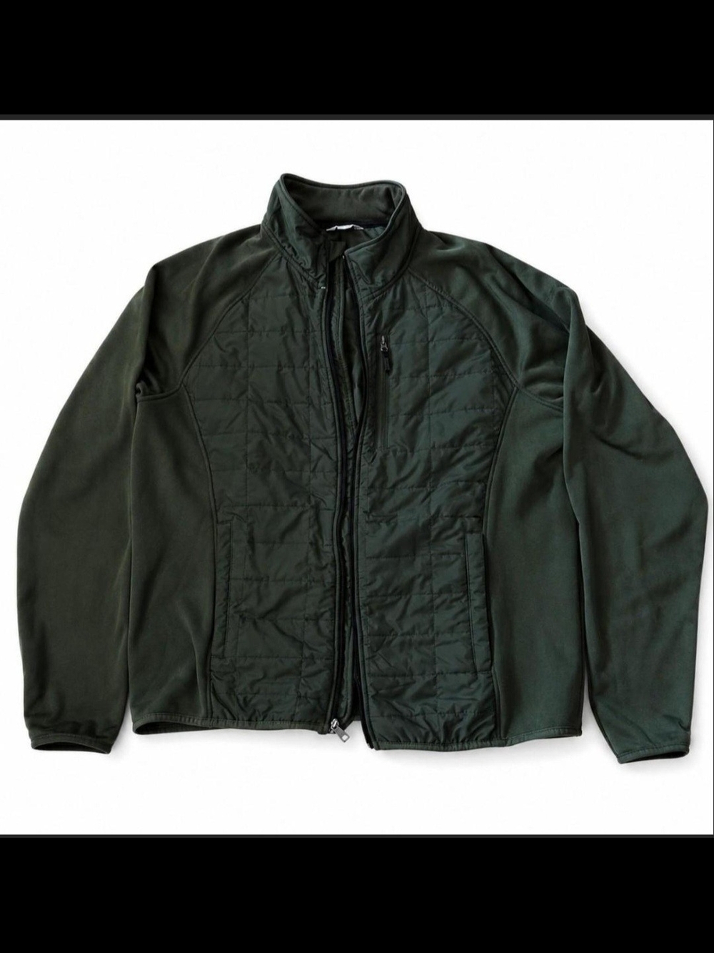 Orvis Men's Quilted Hybrid Jacket in Forest Green